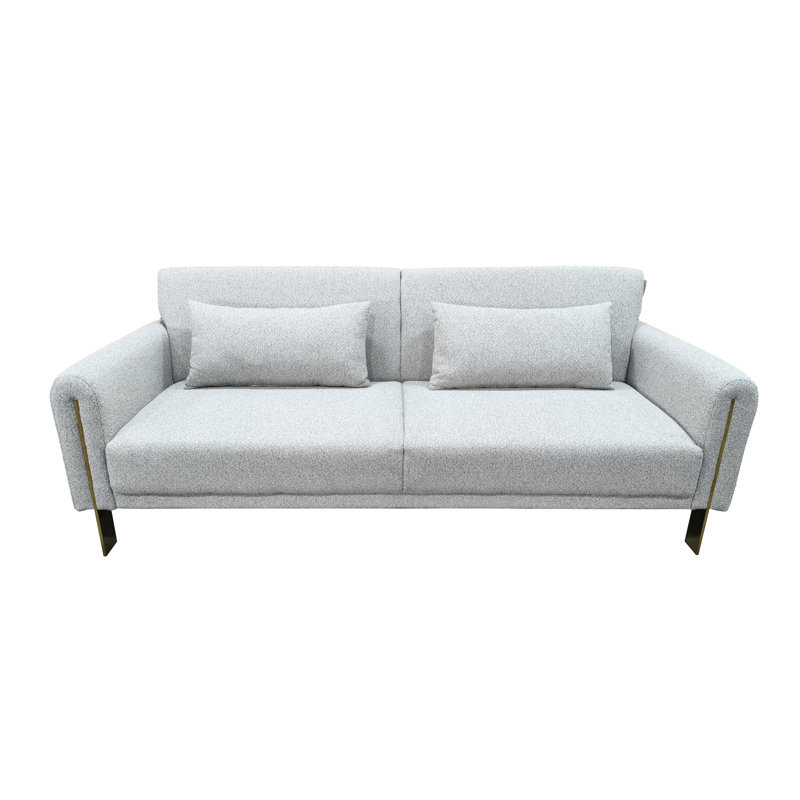 3 Seater Sofa Bed, Silver