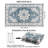Machine Washable Non-Slip Blue Oriental Area Rug-1222581426