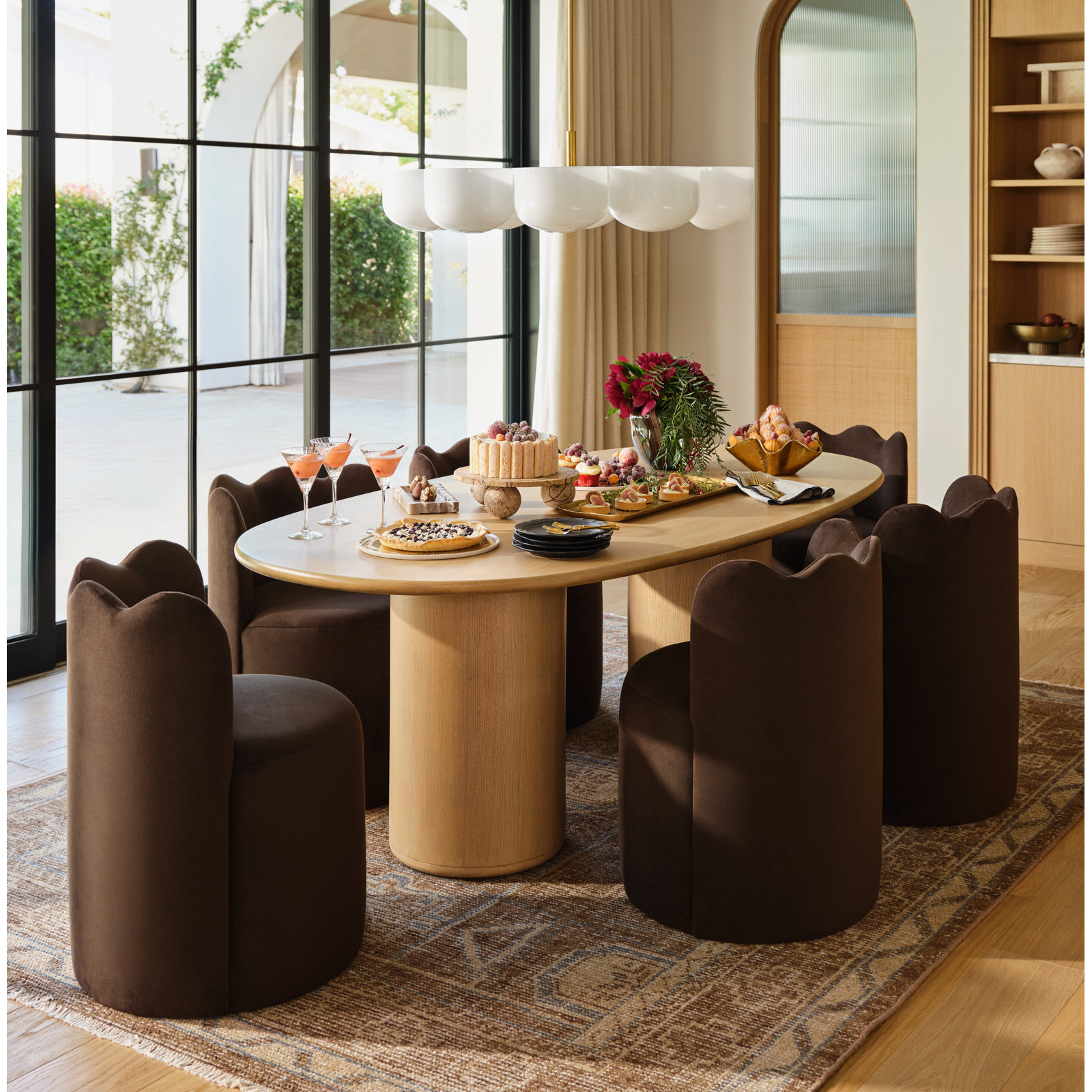 Timmons Large Chandelier, Burnished Brass
