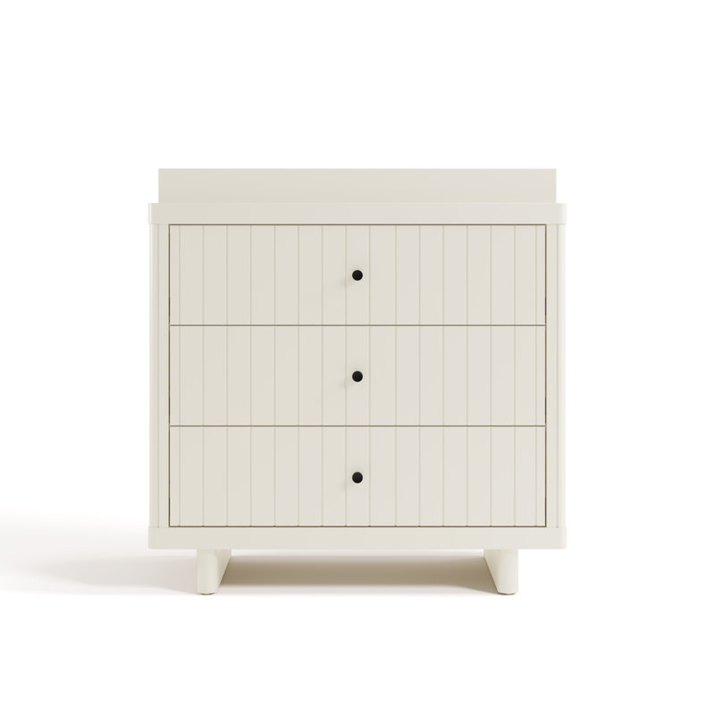 Kyoto 3 Drawer Chest with Topper, Frosted Oat