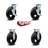 4 Piece Rubber on Steel Caster Set