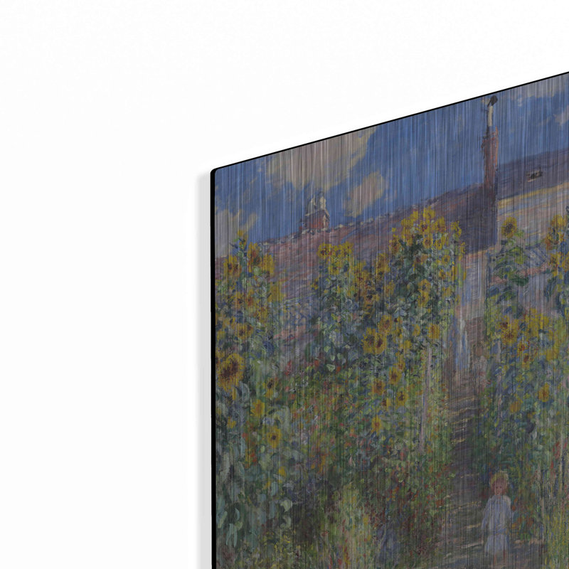 Latitude Run® 'The Artist's Garden At VÃ©theuil' by Claude Monet, Metal Wall Art, 24" H x 16" W