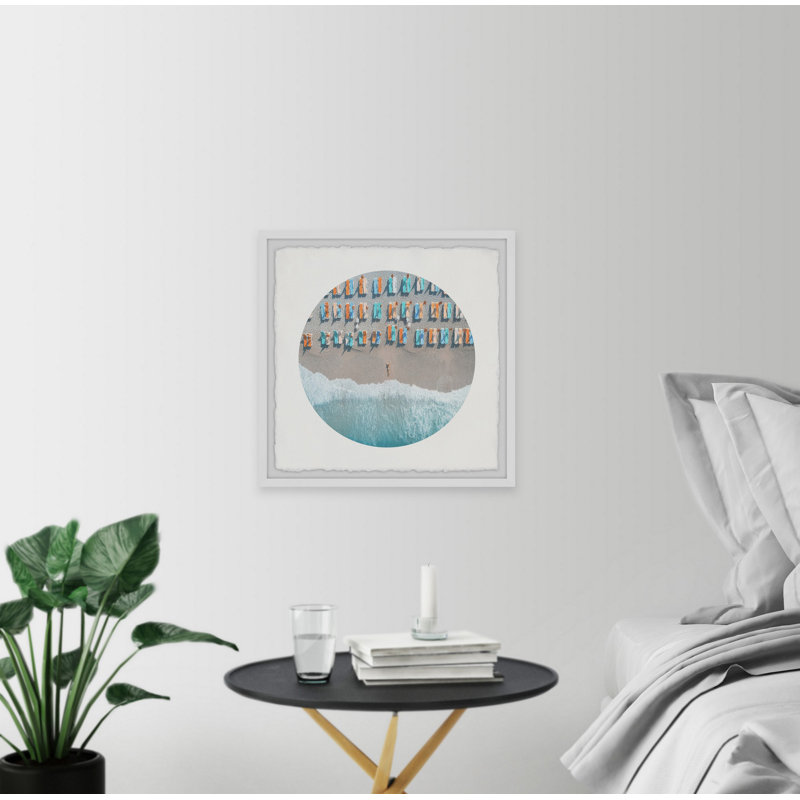 Waiting At The Seaside - Single Picture Frame Print, 61cm H x 61cm W x 3.81cm D