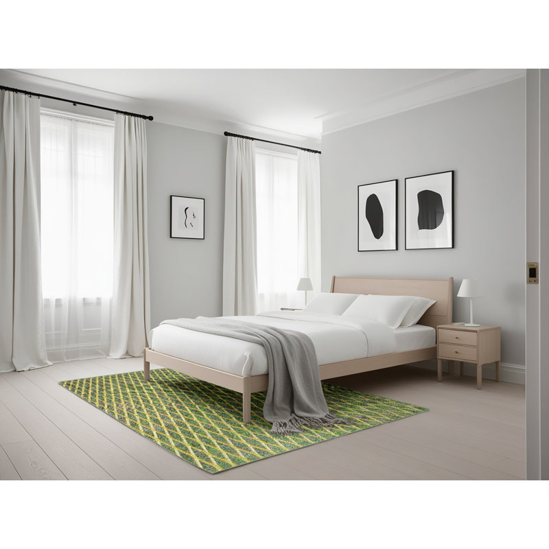 Tapis de zone verte à motif, Rectangle 5 pi x 7 pi