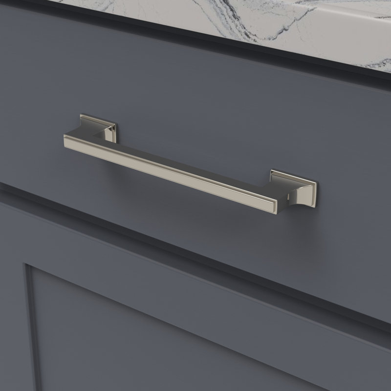 Brownstone Collection Handle Pull - Cabinet Pull - Transitional Hardware for Drawers & Cabinets, 6 5/16", Polished Nickel
