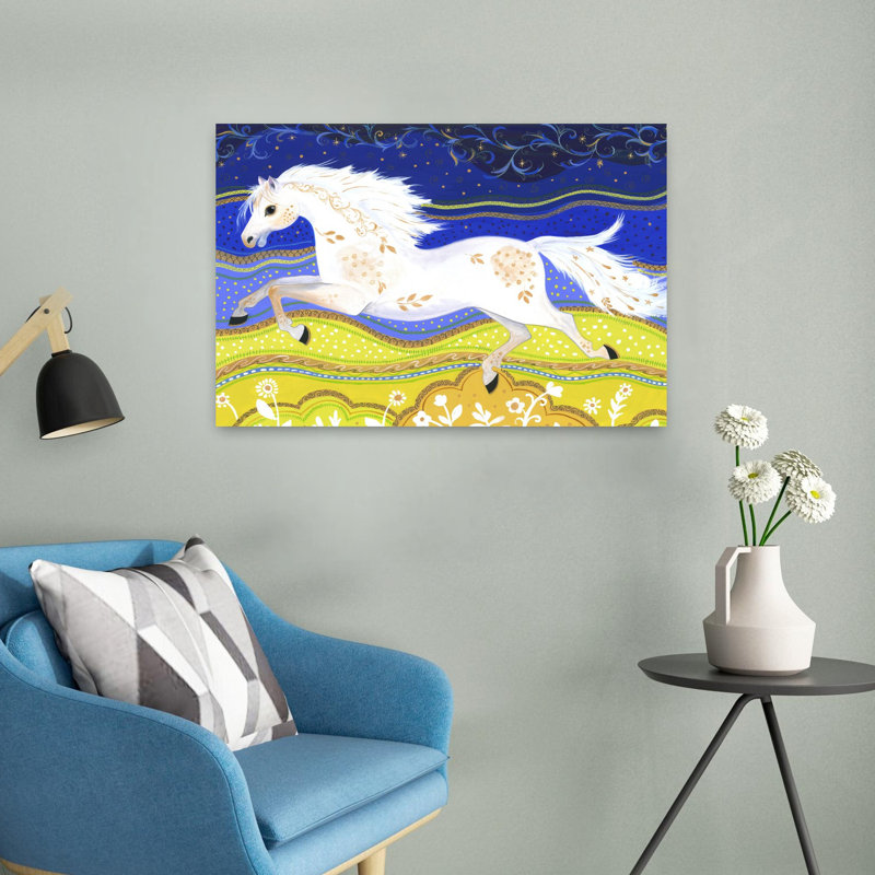 Galloping Gilded Horse by Isabelle Brent - Wrapped Canvas Print, 60.96 cm H x 40.64 cm W