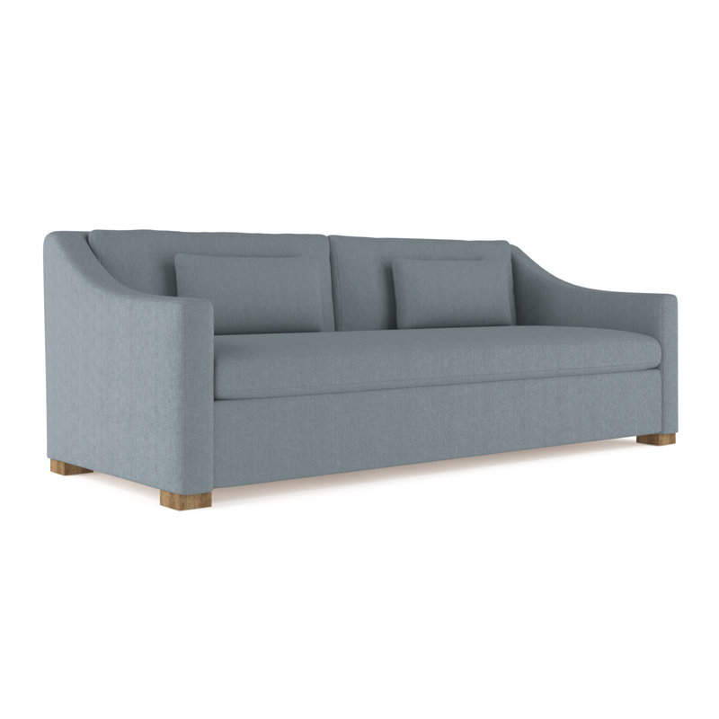Canapé Crosby, H 32,5 po x l 96 po x P 38 po, Brun foncé, Brume de lin Box Weave