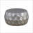 Antique Silver Hand-Hammered Aluminum Coffee Table &amp; End Table Set, Easy-Clean, Fully Assembled for Living Room