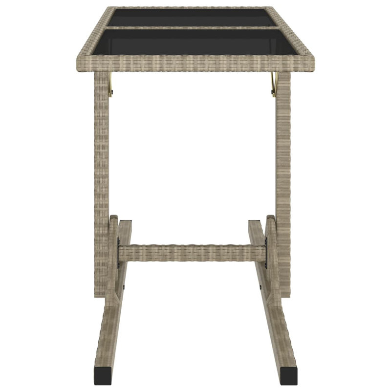 2 - Person Patio Dining Set Rectangular Table with Cushions Included, Gray Frame/Gray Cushion