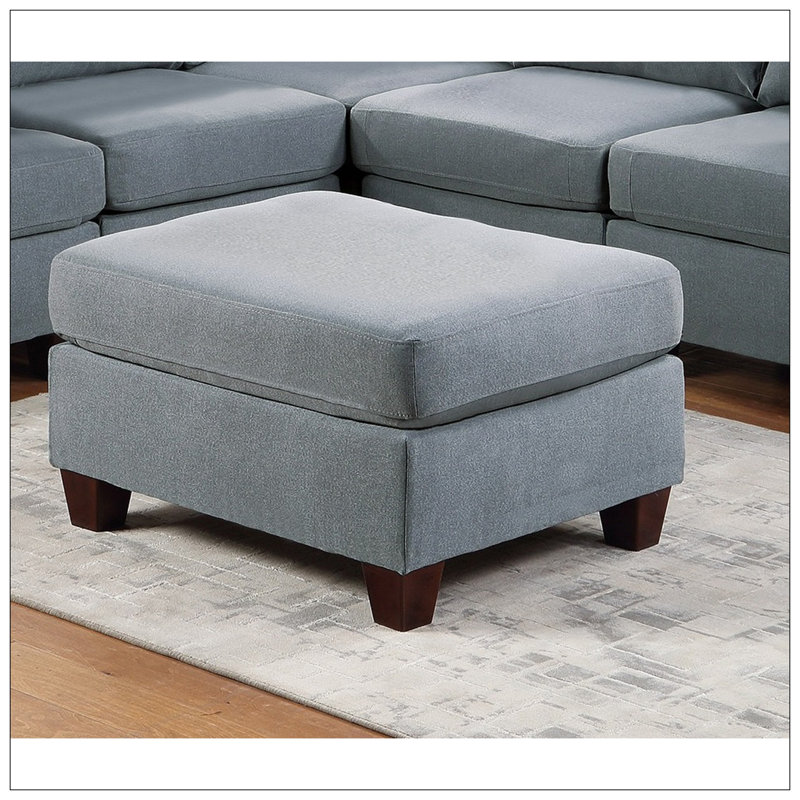 Garrett 6-Piece Modular Sectional Set in Linen-Like, Gray Fabric