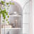 White Solid + Manufactured Wood Display Cases