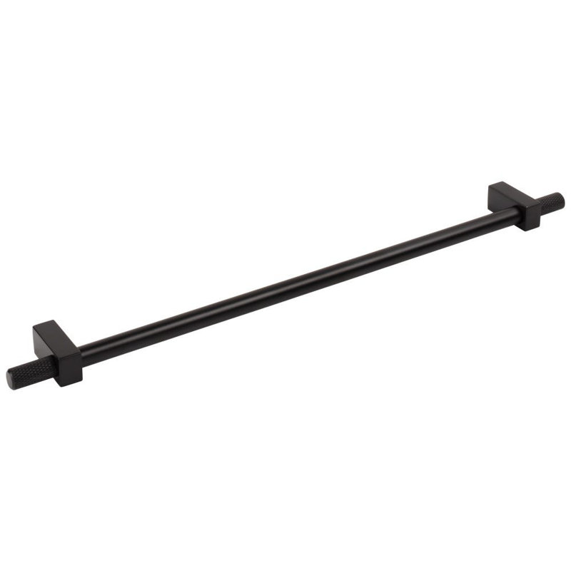Larkin 4 Knurled Ends Bar Pull, Matte Black, 5 1/16"