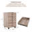 Garysburg 7-Drawer Office Storage File Cabinet on Wheels, Desk Filing Drawer Unit