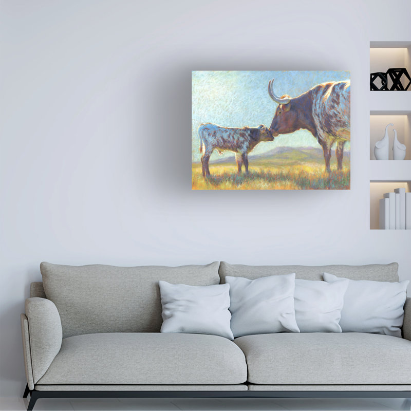 Art mural sur toile tendue - "Mornings Kiss" de Rita Kirkman pour décoration de salon, de chambre à coucher ou de bureau - 18 x 24