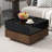 Multi-functional Square 360°Rotating Coffee Table with 2 Drawers, High Gloss 2-Tier Centre Table with Swivel Tabletop and Storage, Walnut Table Frame Side Table for Living Room, Black