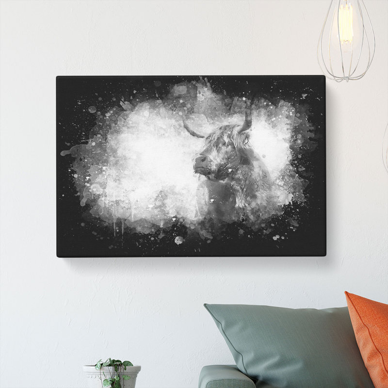 Highland Cow - Wrapped Canvas, 50cm H x 76cm W x 3cm D