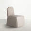 Chaise d'appoint en tissu Edmund beige ivoire