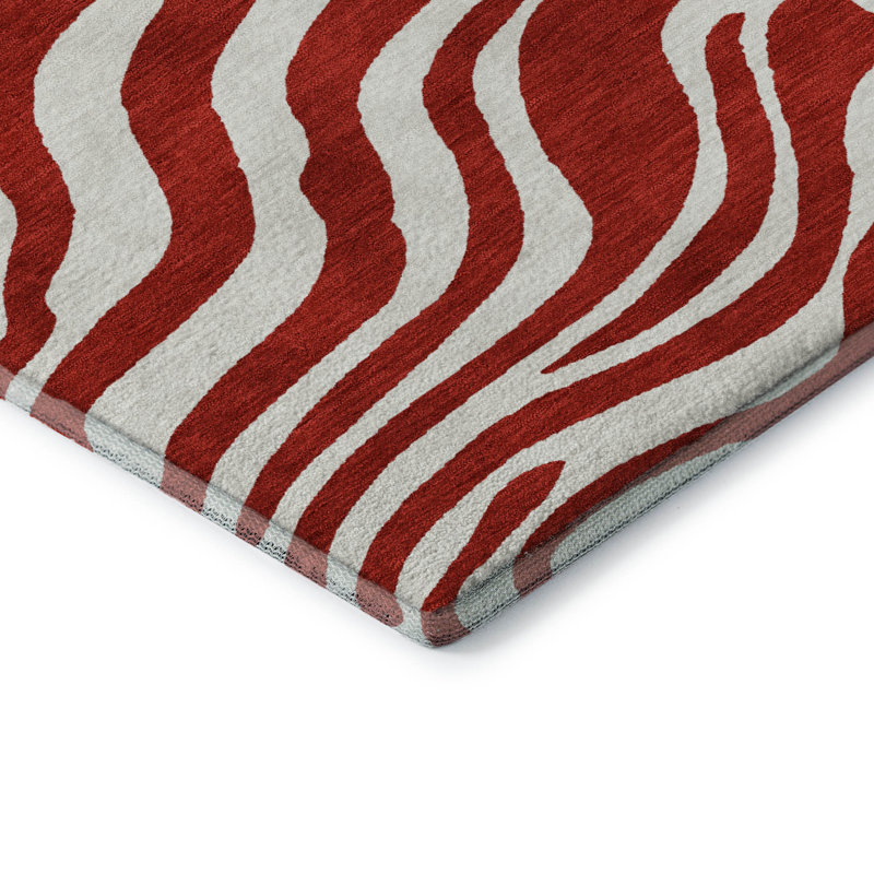 Premium Machine Washable Kian AMF1042 Animal Print Rug, Rectangle 3' x 5'