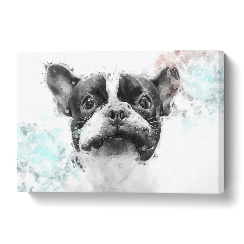 French Bulldog Dog - Wrapped Canvas Painting, 61 cm H x 91.4 cm W