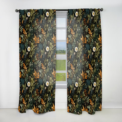 Rustic Wilderness Cottage Charm - Cottage Curtain - Velvet Room Darkening - 1 Panel