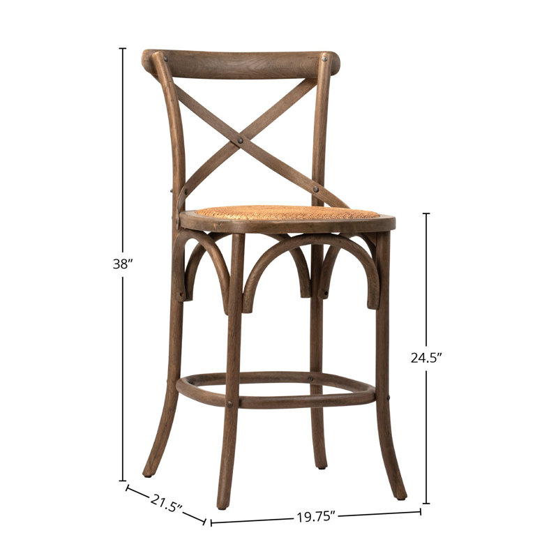 Tabouret Portebello, brun moyen, Naturel