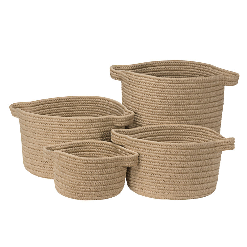 Ensemble de 4 paniers de rangement Vintage, Château de sable