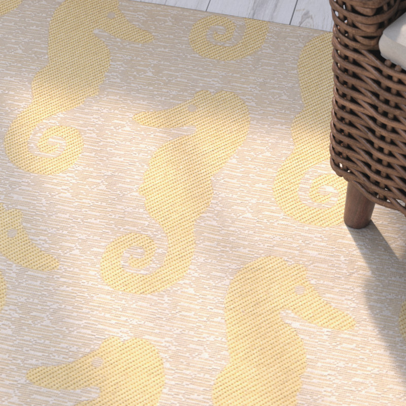 Tapis d'intérieur / extérieur à motif géométrique Paugh Performance, Rectangle 9 pi x 12 pi