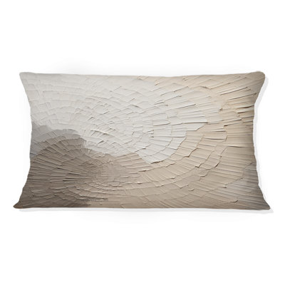 Graceful Minimalism Beige Muted Art - Minimalism Printed Throw Pillow