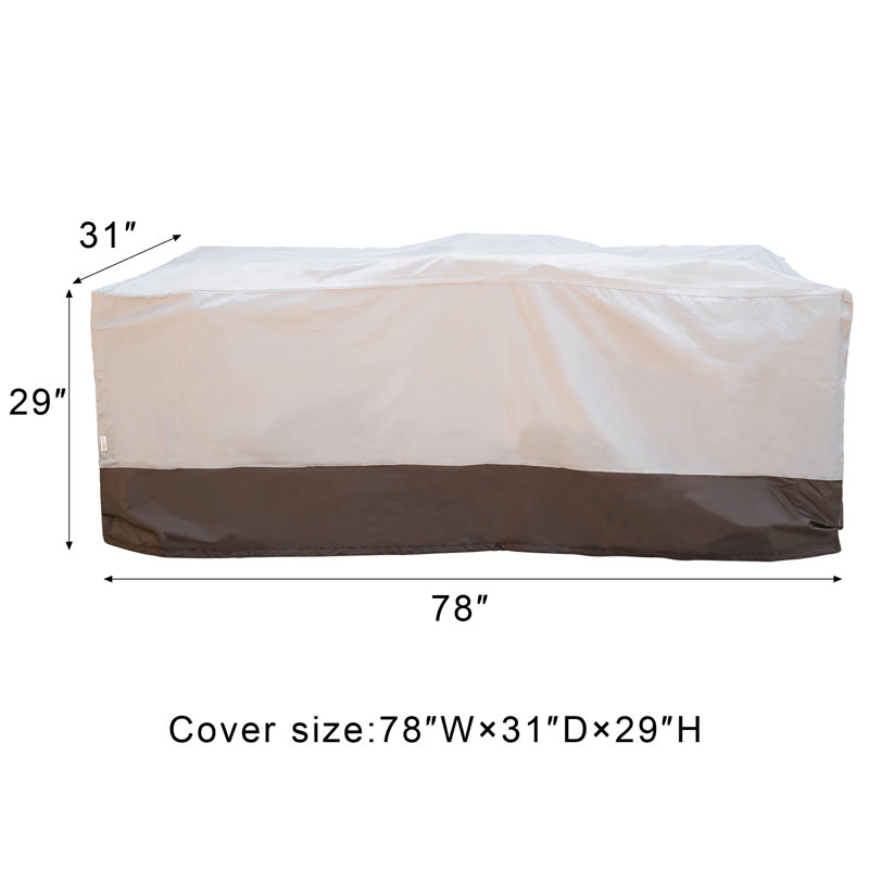 Outdoor Conversation Set Cover, 29" H x 78" W x 31" D