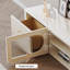 Meuble télé beige en bois manufacturé-315378726