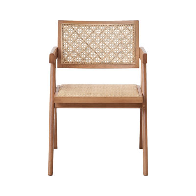 20.4" W ARM CHAIR (SET-2), RATTAN & NATURAL