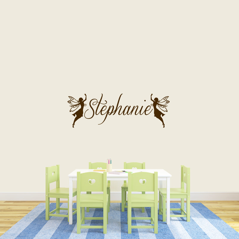 Text & Numbers Wall Decal, Brown, Yes