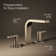 Parallel Widespread Bathroom Sink Faucet, Three-Hole Bathroom Faucet with Pop-Up Drain, 0.5 GPM