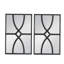 Rectangular Wooden Wall Mirror With Antique Black Frame For Living Room-1459142205
