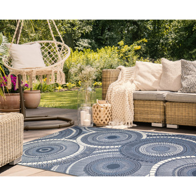 Tapis intérieur / extérieur Lohyn Circles