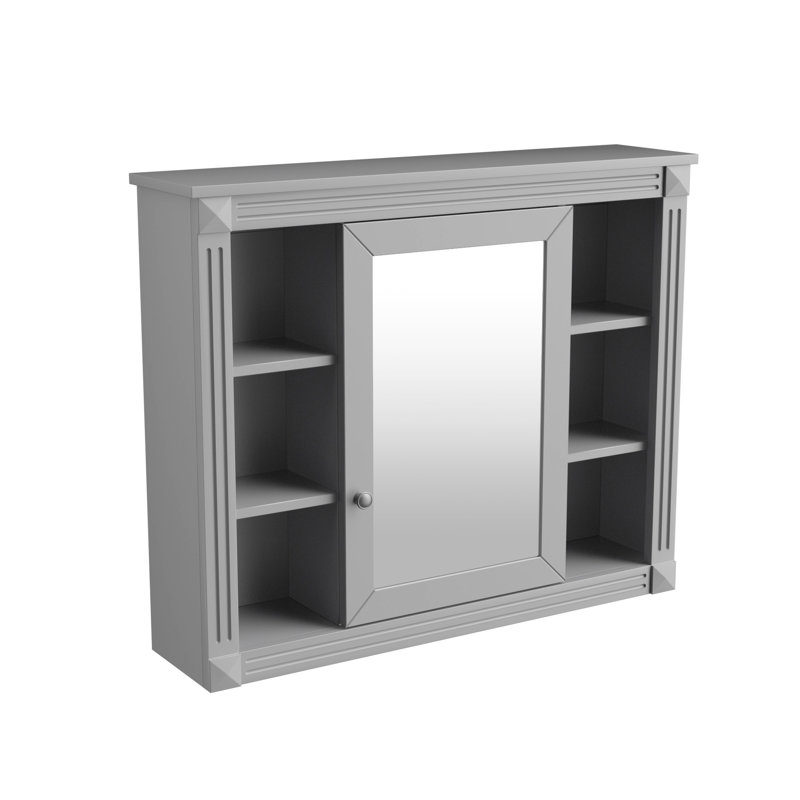 Rangement pour salle de bain moderne avec armoire à miroir 35 po x 7,19 po 28,7 po, fixation murale fonctionnelle de 28 po, design, espace généreux, intimité dissimulée