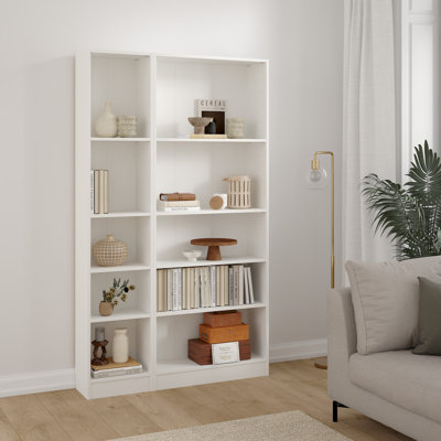 Ensemble de 2 bibliothèques à 5 tablettes H 80 po Darwen