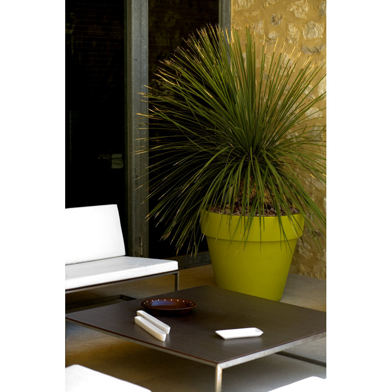 Maceta Resin Pot Planter, Ecru, 40.75" H x 47.25" W x 47.25" D