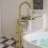 1 Bathroom Freestanding Tub Filler with Hand Shower and Diverter-65941727