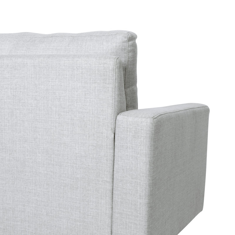 Cudahy 82.7" Tufted Sofa, Upholstered 3-Seater Sofa, Light Gray 100% Polyester