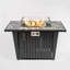 Foyer de table au propane 42 po 42 po, foyer rectangulaire en acier de 50 000 BTU avec pare-vent en verre pour patio extérieur - gris-1342307225