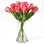 Vase en verre et tiges de tulipes réalistes de 10 pièces GarveeHome