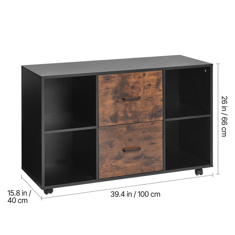100.1cm Wide 2 -Drawer Mobile File Cabinet