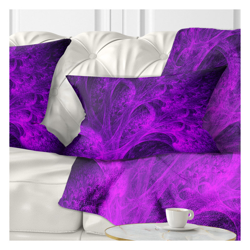 Bright Bright - Magical Fractal Forest - Coussin imprimé abstrait