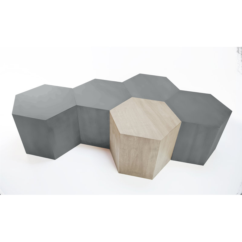 Coffee Table, 16" H x 40" L x 40" W, Matte Gray