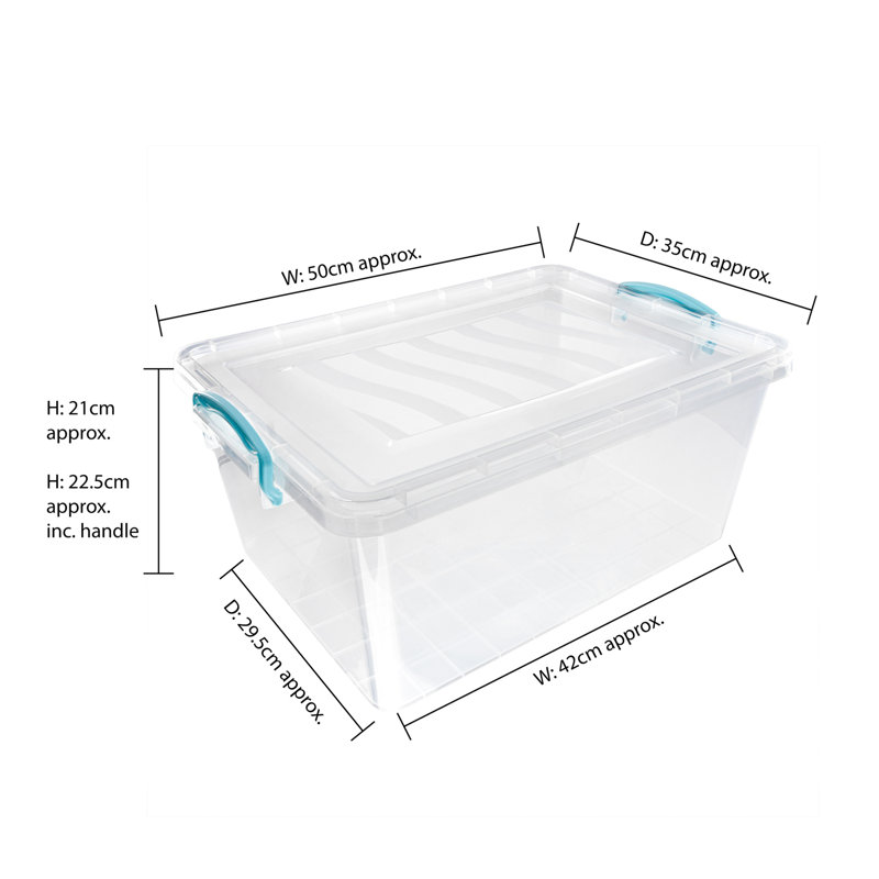Rebrilliant Plastic Decorative Bin, 21cm H x 35cm W x 50cm D