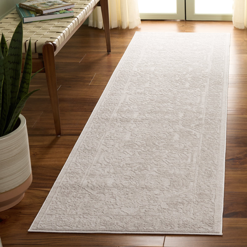 Tapis oriental crème / ivoire Calidia, Tapis de couloir 2 pi 3 po x 8 pi