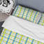 Tartan à carreaux bleu et vert - Ensemble de housse de couette abstrait - Microfibre de polyester-1414274299