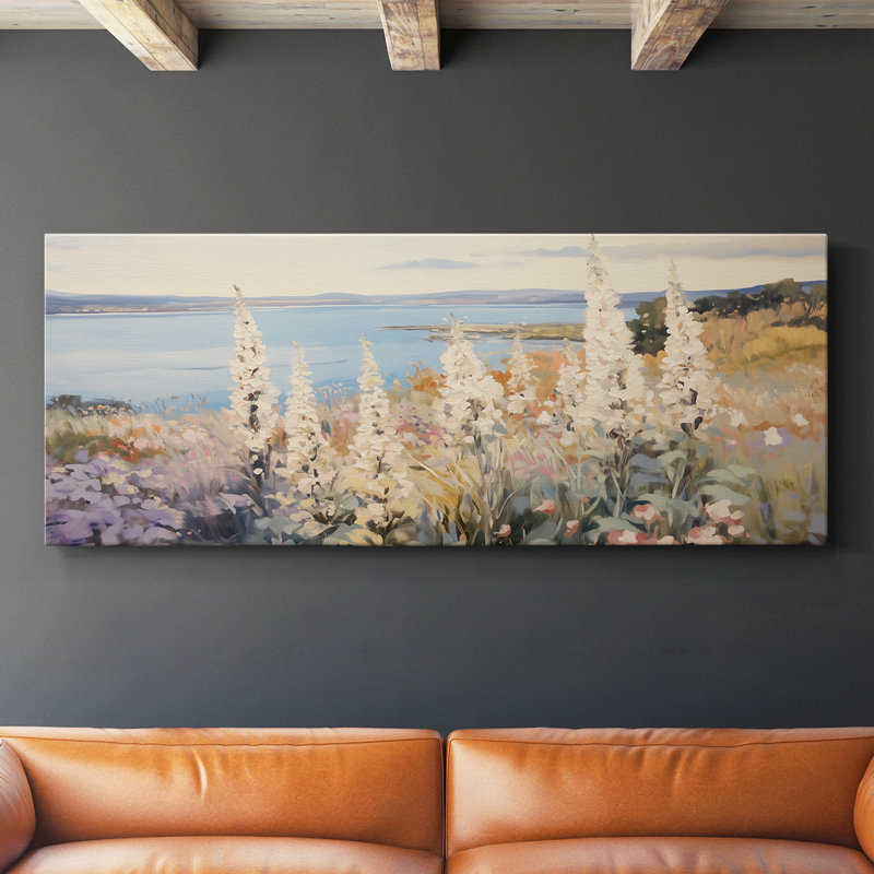 Botanical Series-CCXXXV- Toile tendue avec châssis - Prêt à être accroché, H 16 po x l 40 po