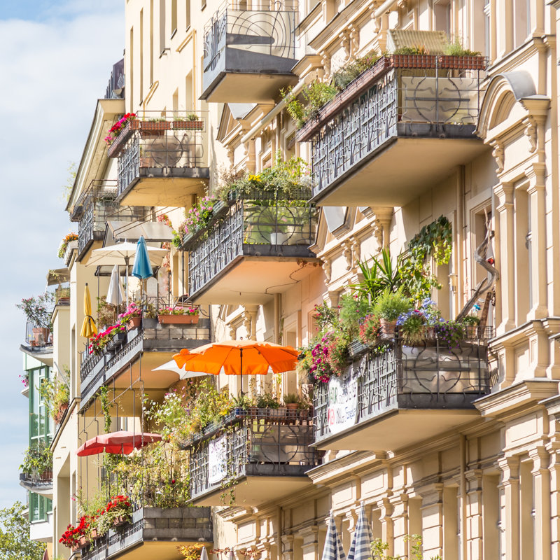 Traditional European Balcony - Wrapped Canvas Print, 81cm H x 122cm W